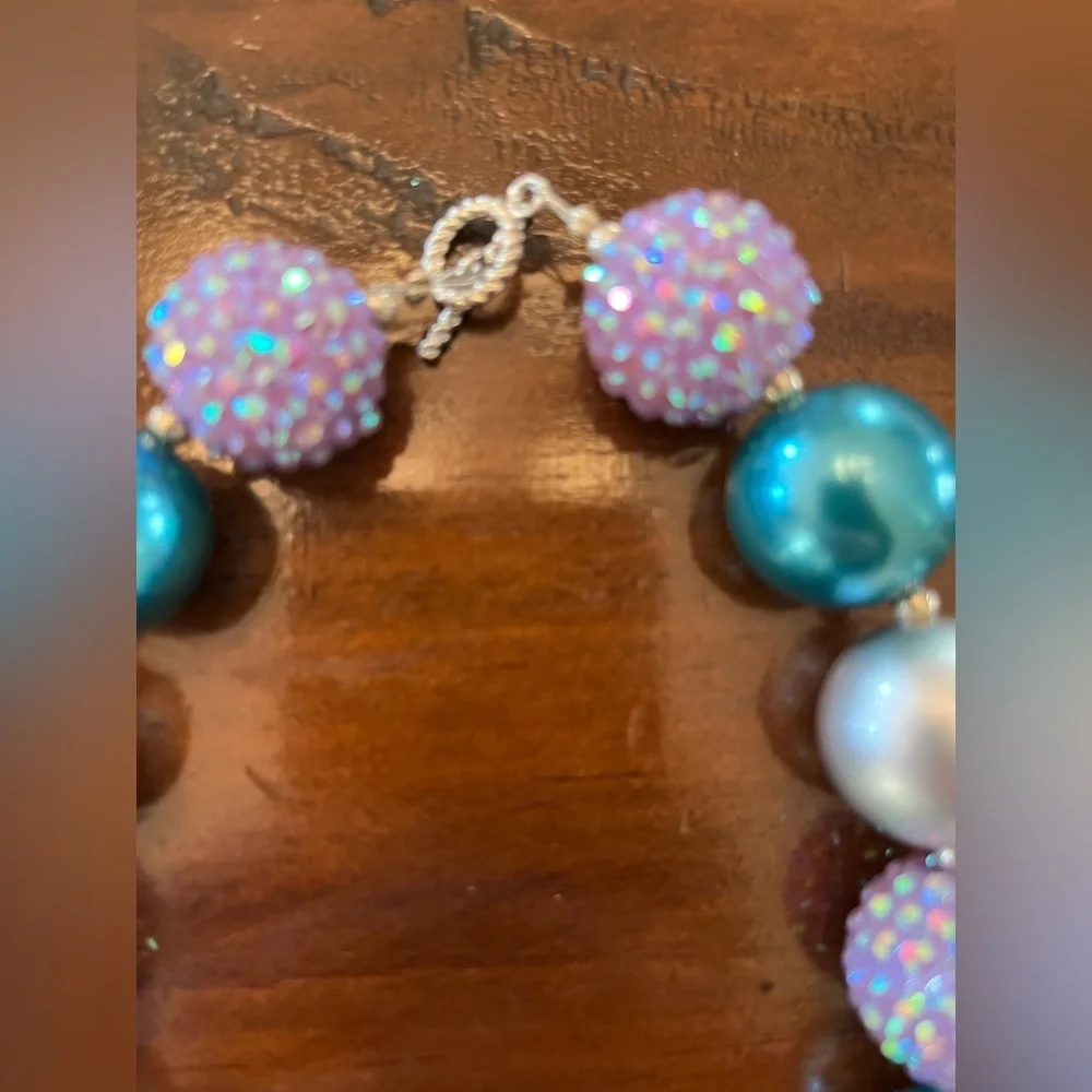 Girls mermaid tail bead necklace